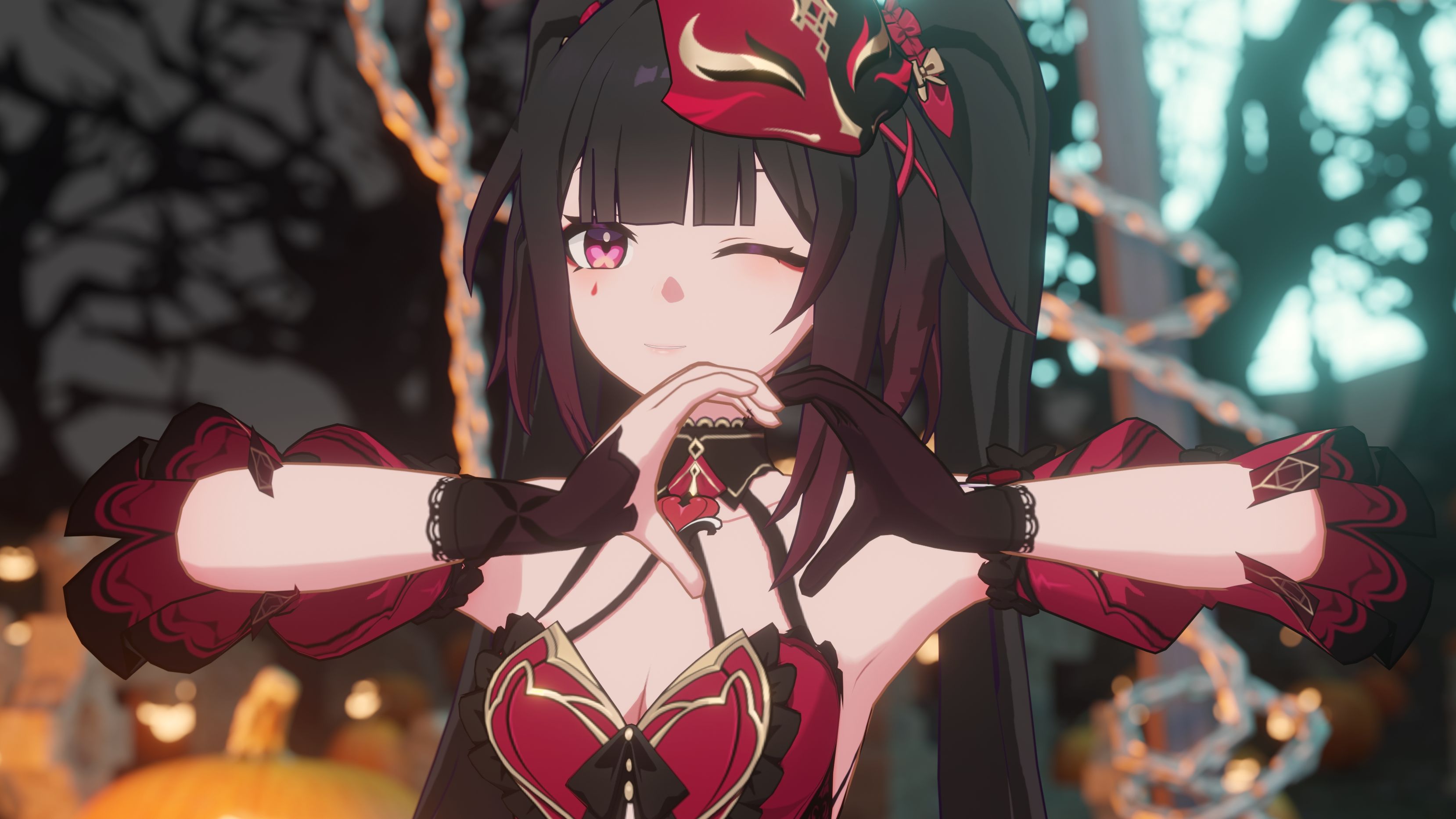 不给糖，🌸花火大人就捣蛋！🎃「Happy Halloween」【MMD】